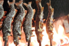 ヤマメ塩焼き串